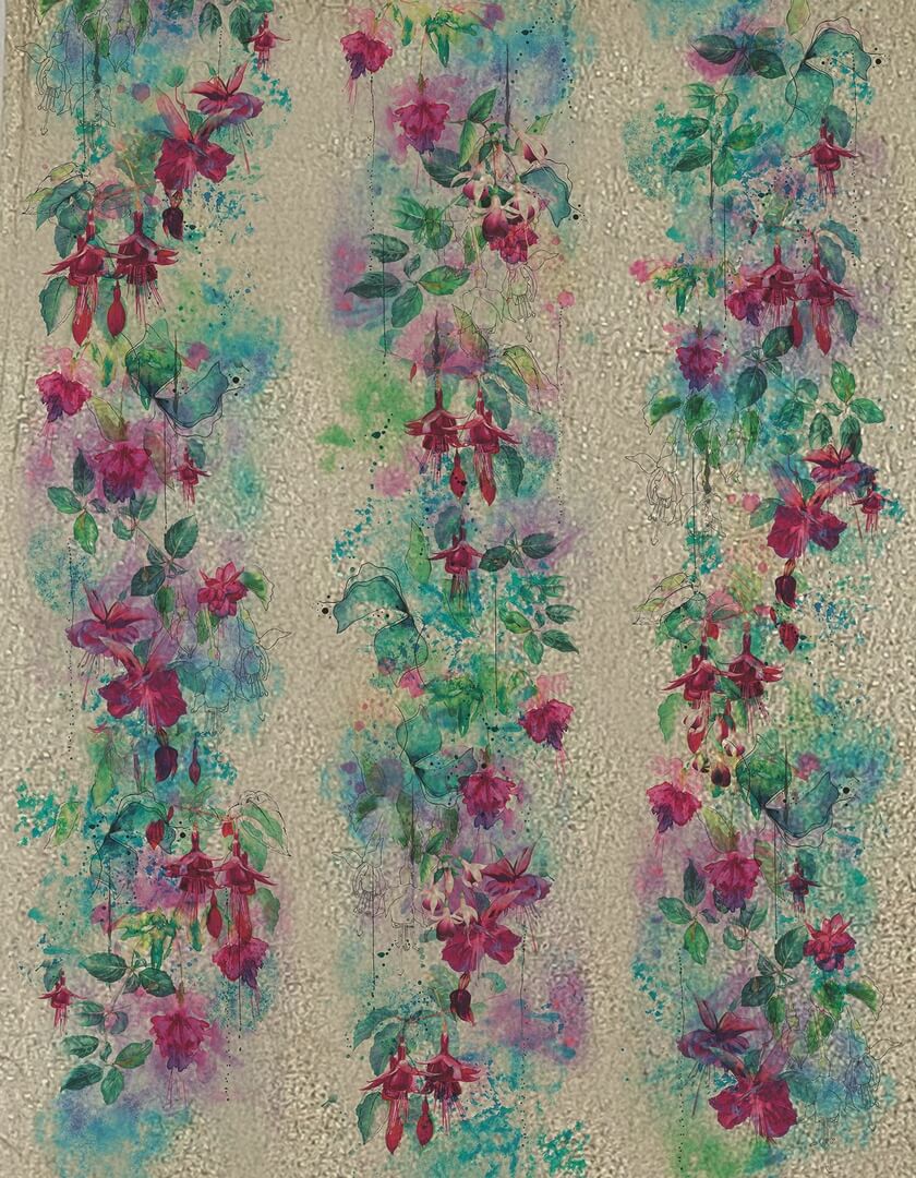 Mural plisowany kwiaty Marburg 63465 Crush Motion