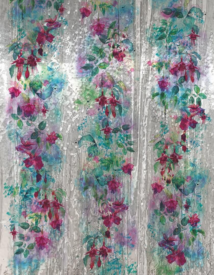 Mural plisowany kwiaty folia Marburg 63466 Crush Motion