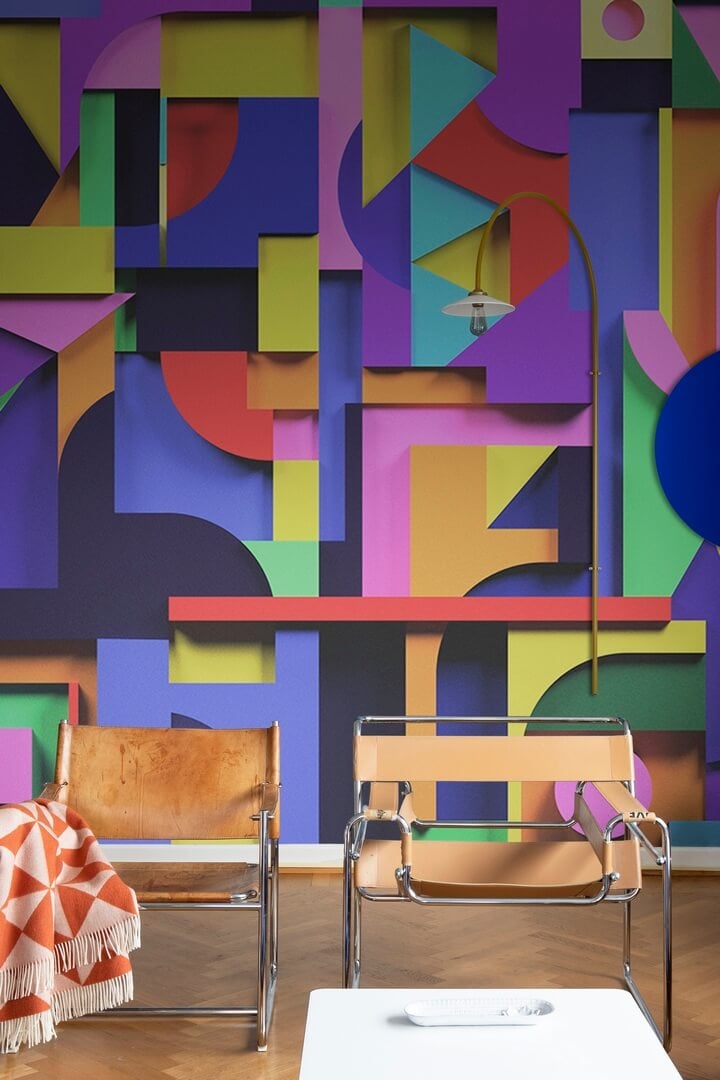 Fototapeta geometryczna efekt 3D Rebel Walls R19288 Caroline Color Mic Linder