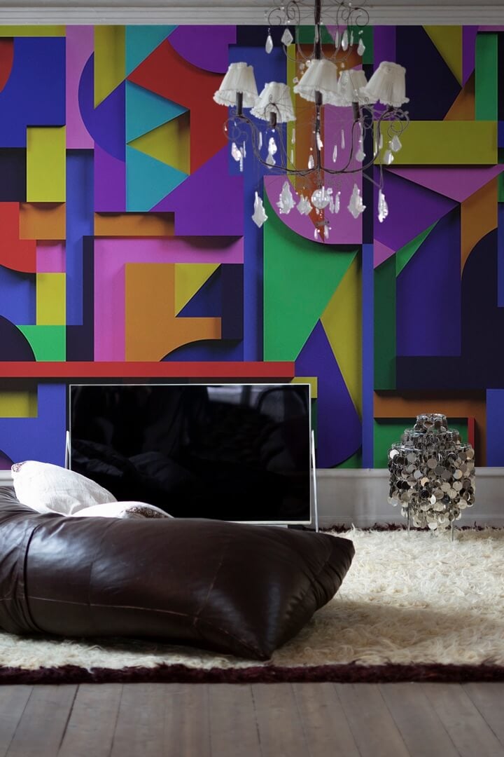 Fototapeta geometryczna efekt 3D Rebel Walls R19288 Caroline Color Mic Linder