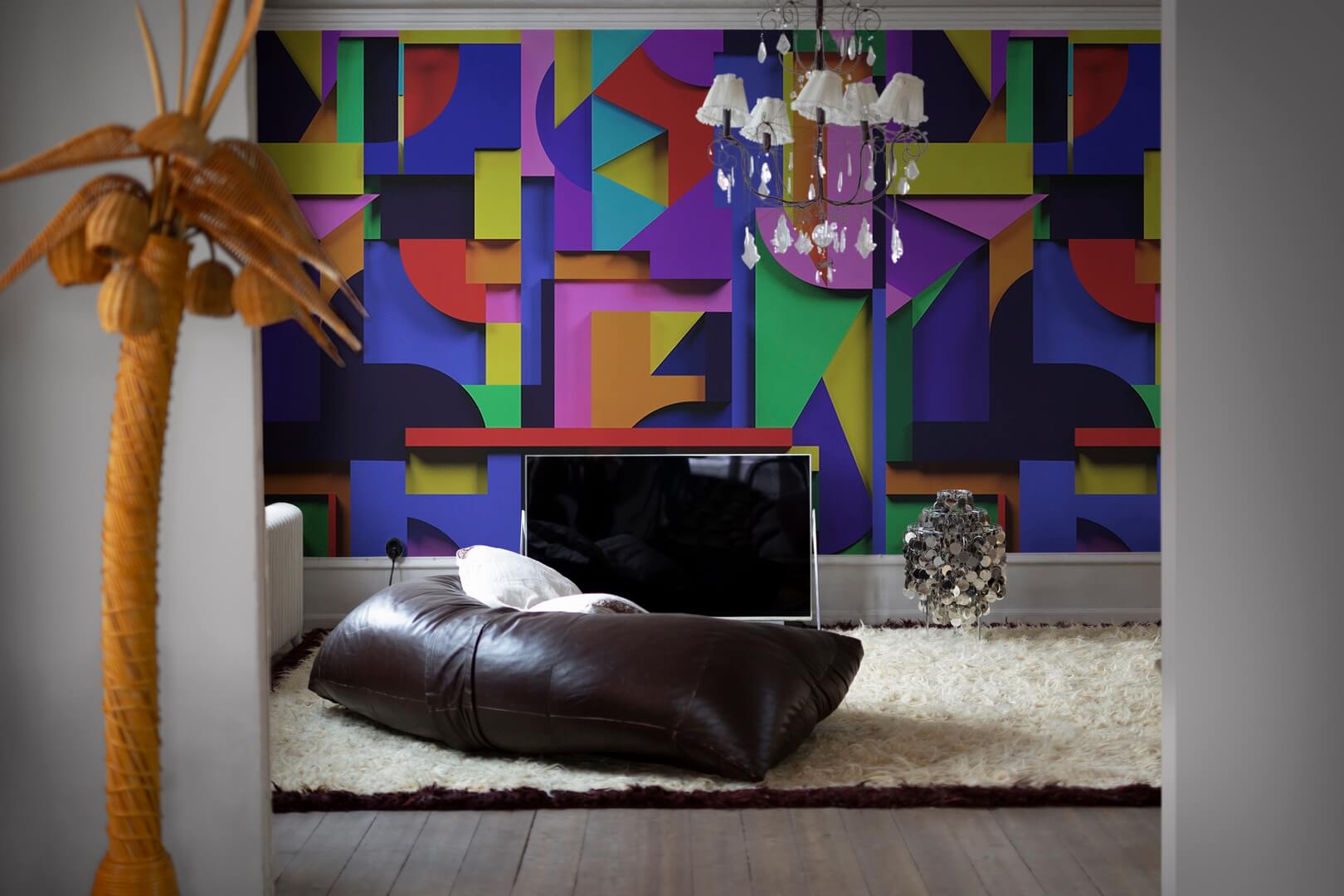 Fototapeta geometryczna efekt 3D Rebel Walls R19288 Caroline Color Mic Linder