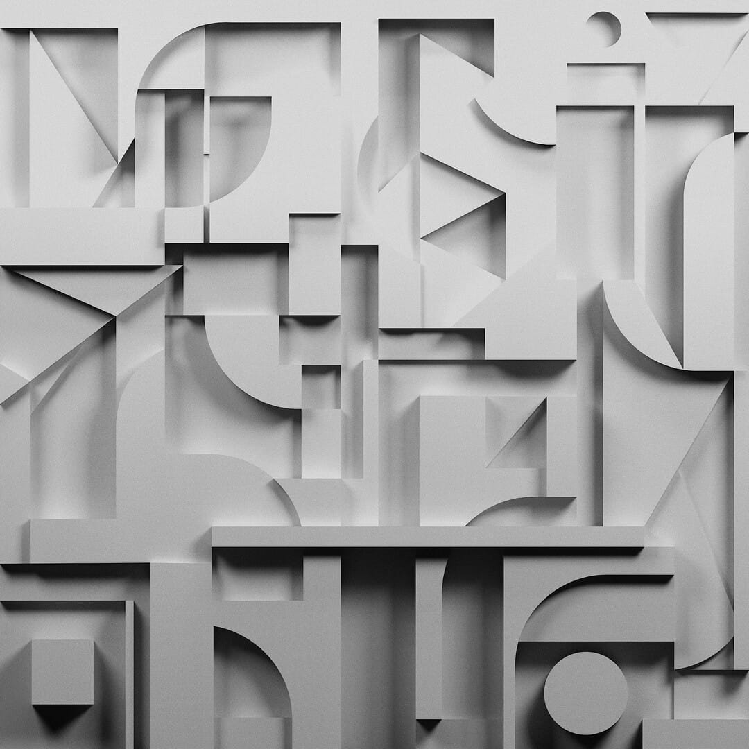Fototapeta geometryczna efekt 3D Rebel Walls R19289 Caroline Grey Mic Linder