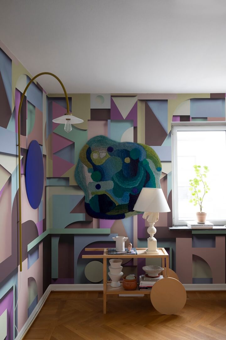 Fototapeta geometryczna efekt 3D Rebel Walls R19290 Caroline Pastel Mic Linder