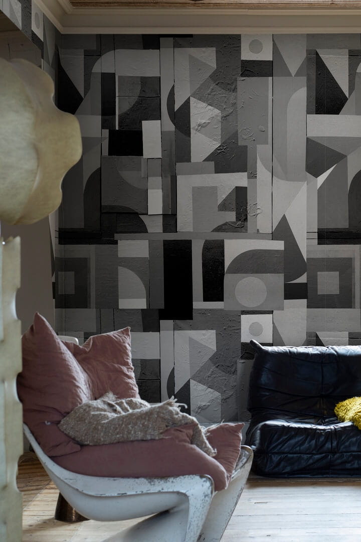 Fototapeta geometryczna Rebel Walls R19293 My Favourite Color Graphite Mic Linder