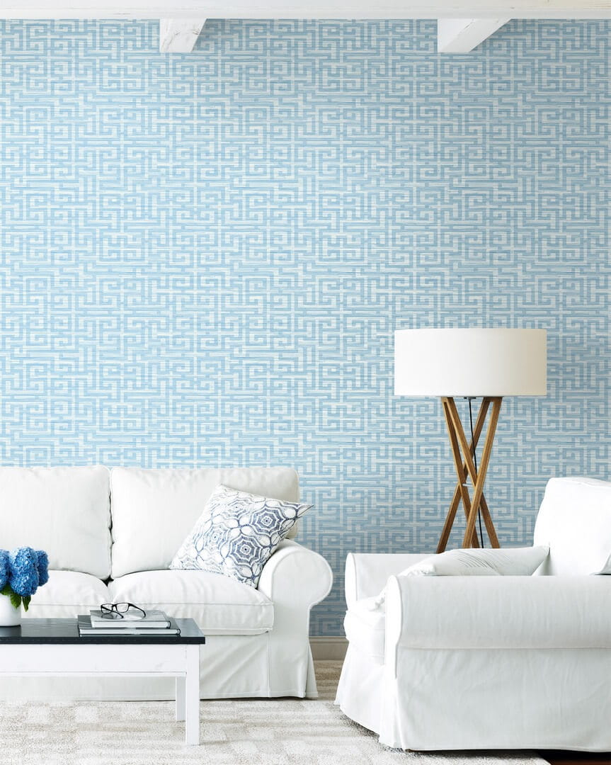 Tapeta tekstylna greckie meandry Wallquest JC30602 GrassEffects 2