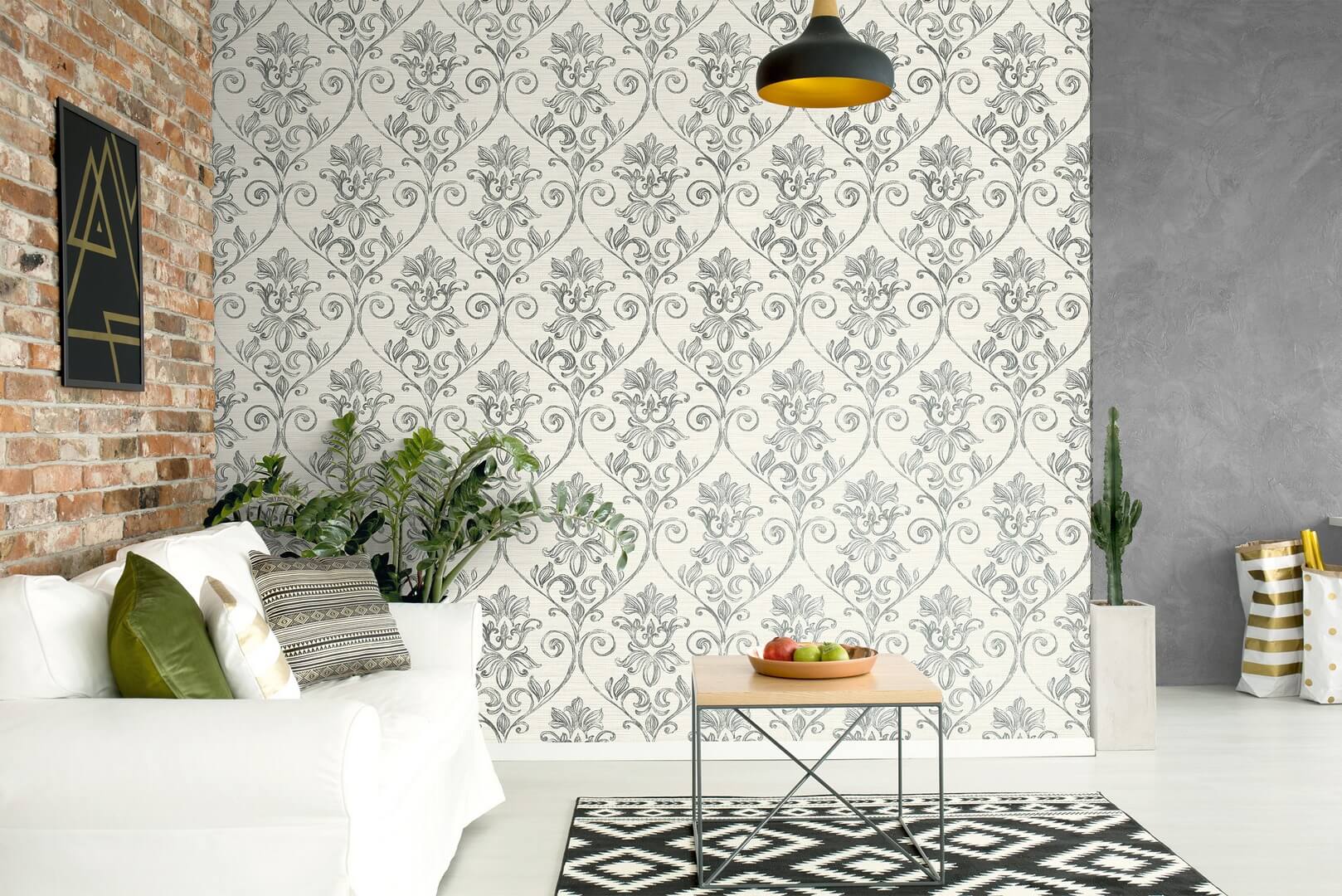 Tapeta tekstylna ornament Wallquest JC30802 GrassEffects 2
