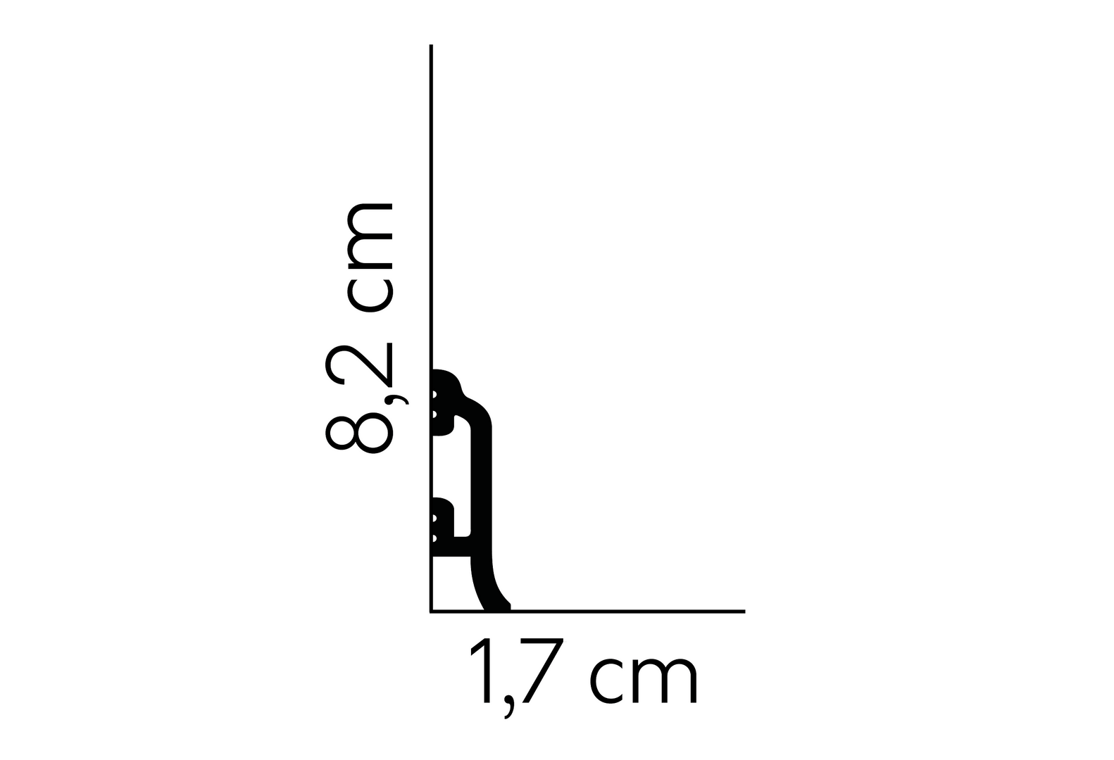 Listwa podłogowa MD8300 Mardom Decor wys. 8,2cm