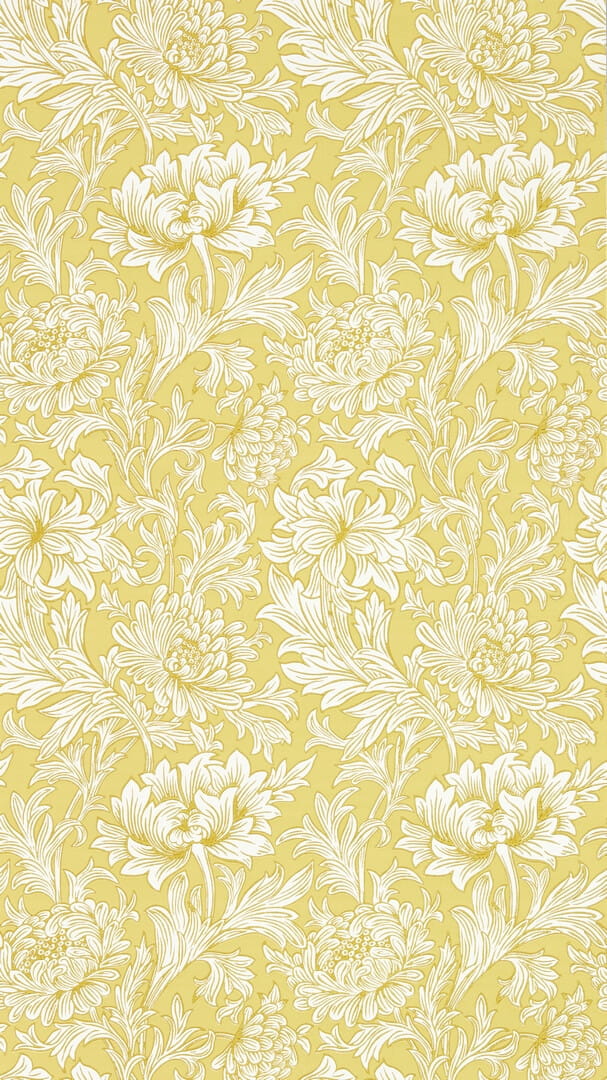 Tapeta kwiaty chryzantemy Morris & Co. 217068 Chrysanthemum Toile Simply Morris