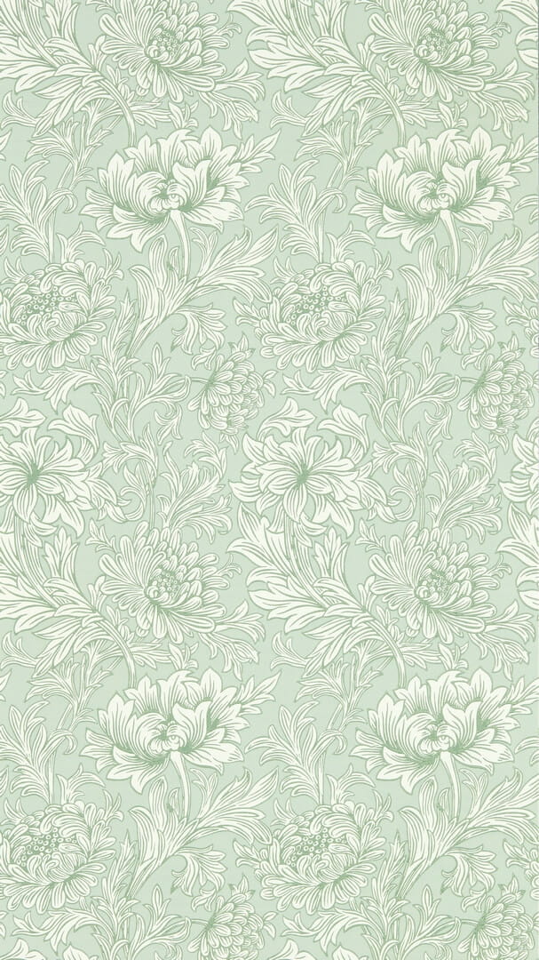Tapeta kwiaty chryzantemy Morris & Co. 217069 Chrysanthemum Toile Simply Morris