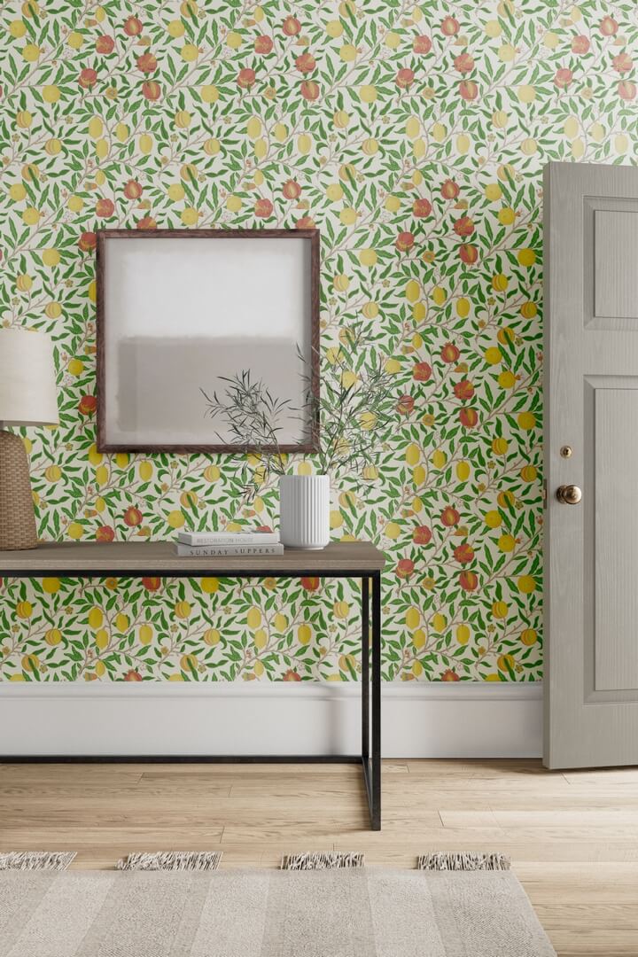 Tapeta owoce i liście Morris & Co. 217086 Fruit Simply Morris