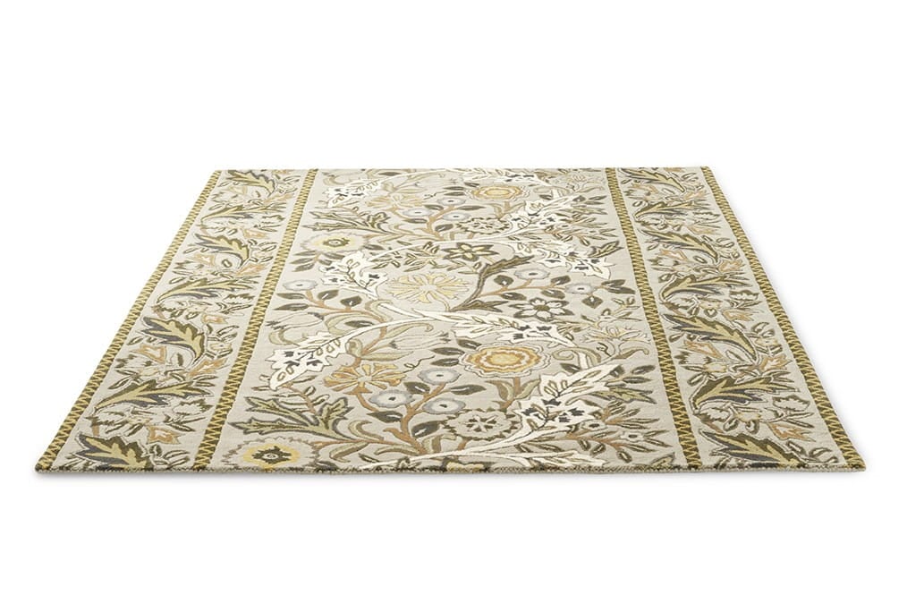 Klasyczny dywan w kwiaty  Morris & Co. Wilhelmina Linen Mustard 127401
