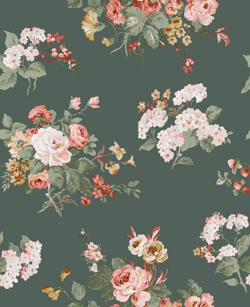 Tapeta bukiety kwiatów Laura Ashley 114896 Rosemore Volume II