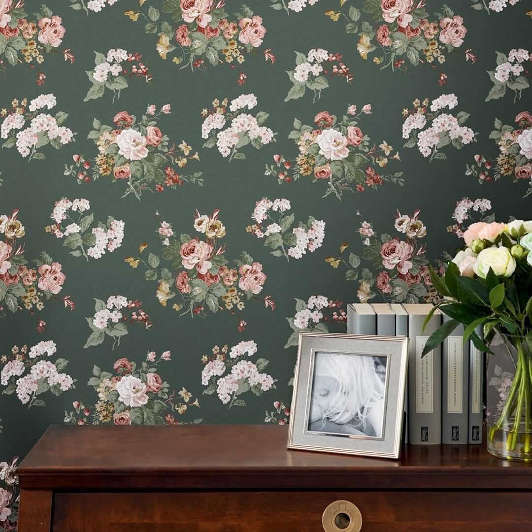Tapeta bukiety kwiatów Laura Ashley 114896 Rosemore Volume II