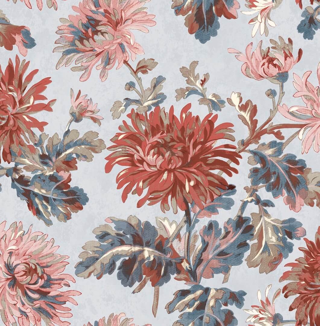 Tapeta kwiaty chryzantemy Laura Ashley 114912 Maryam Volume II