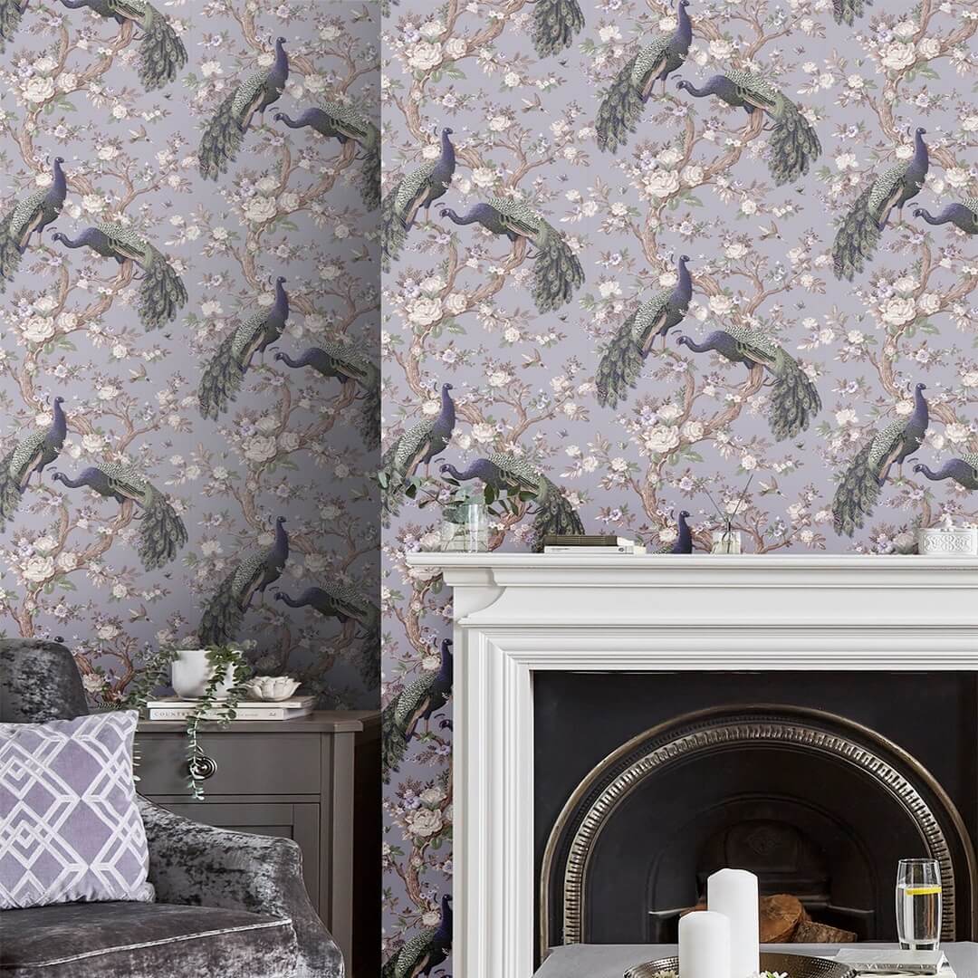 Tapeta rośliny i pawie Laura Ashley 115253 Belvedere Volume II