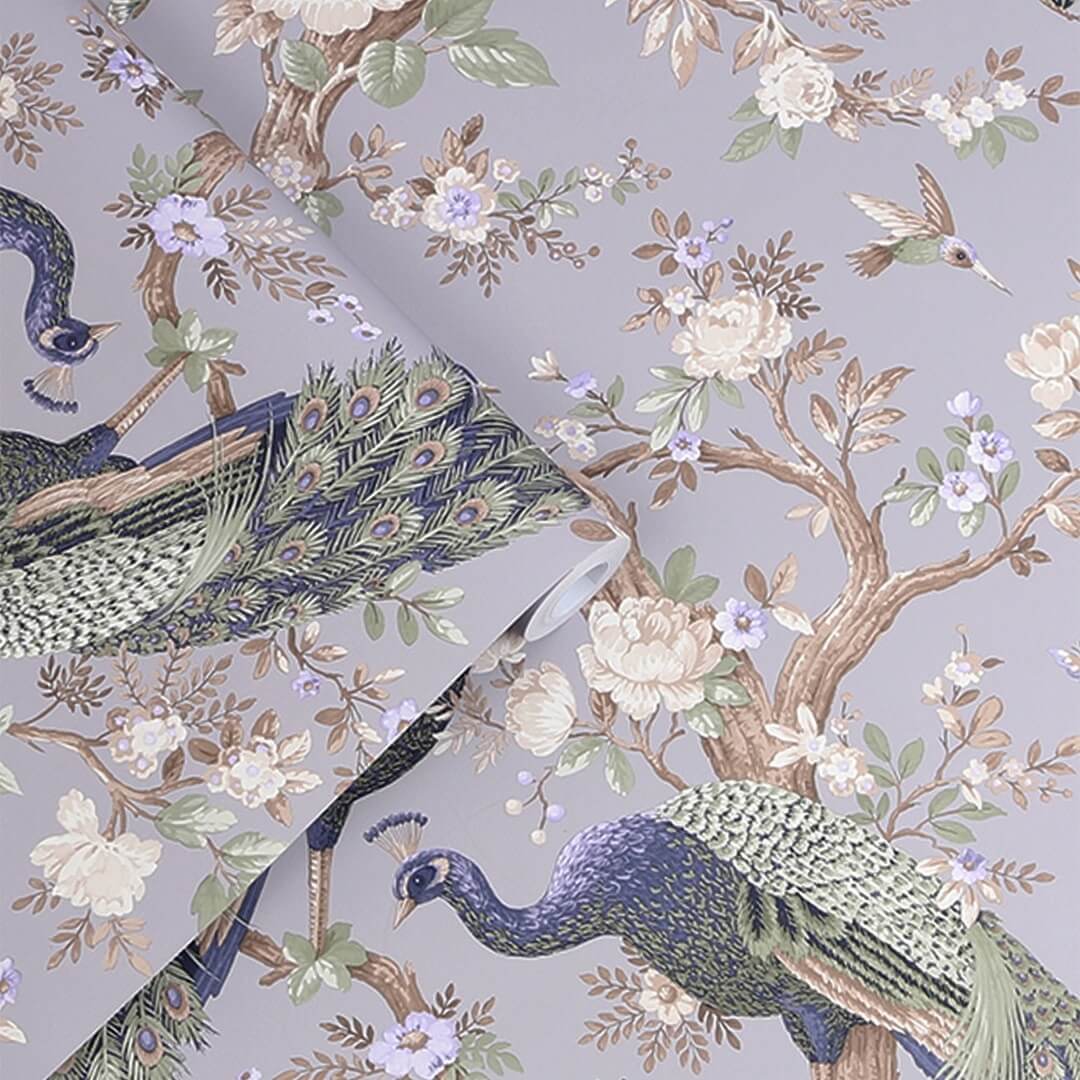 Tapeta rośliny i pawie Laura Ashley 115253 Belvedere Volume II