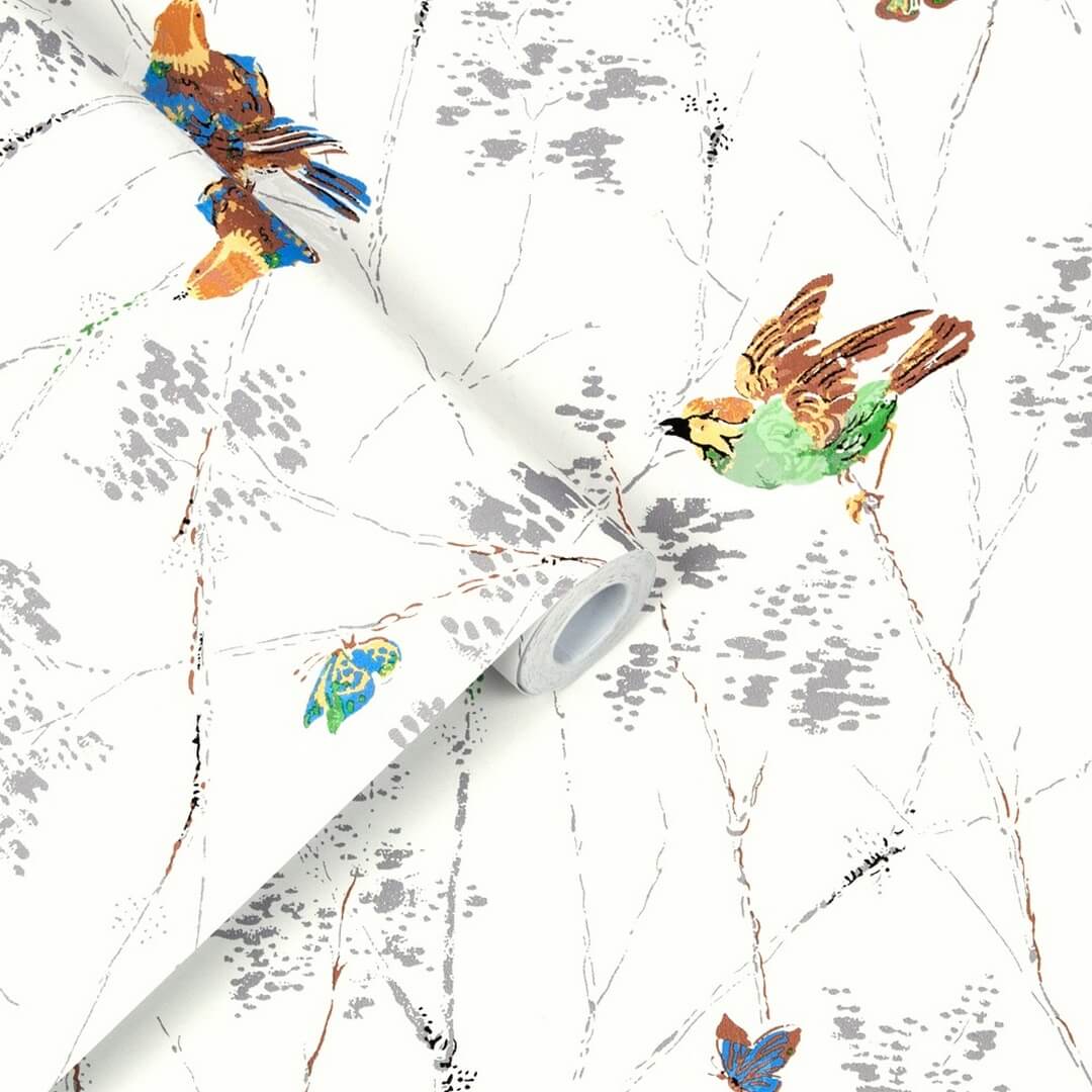 Tapeta botaniczna ptaki Laura Ashley 115260 Aviary Volume II