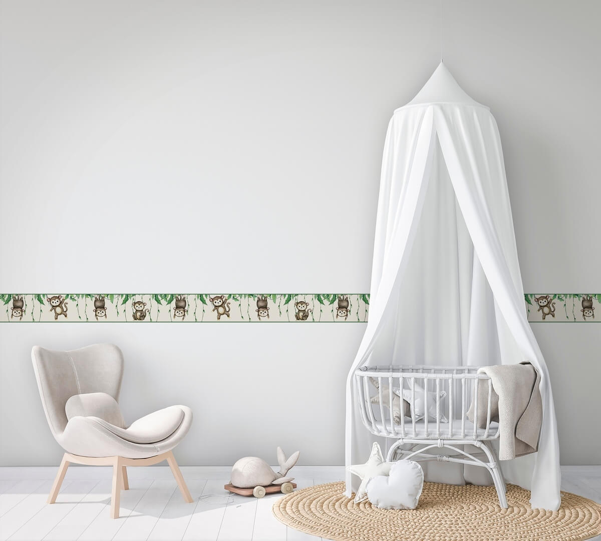 Border psotne małpki Marburg 45853 Kids Walls Little Adventures