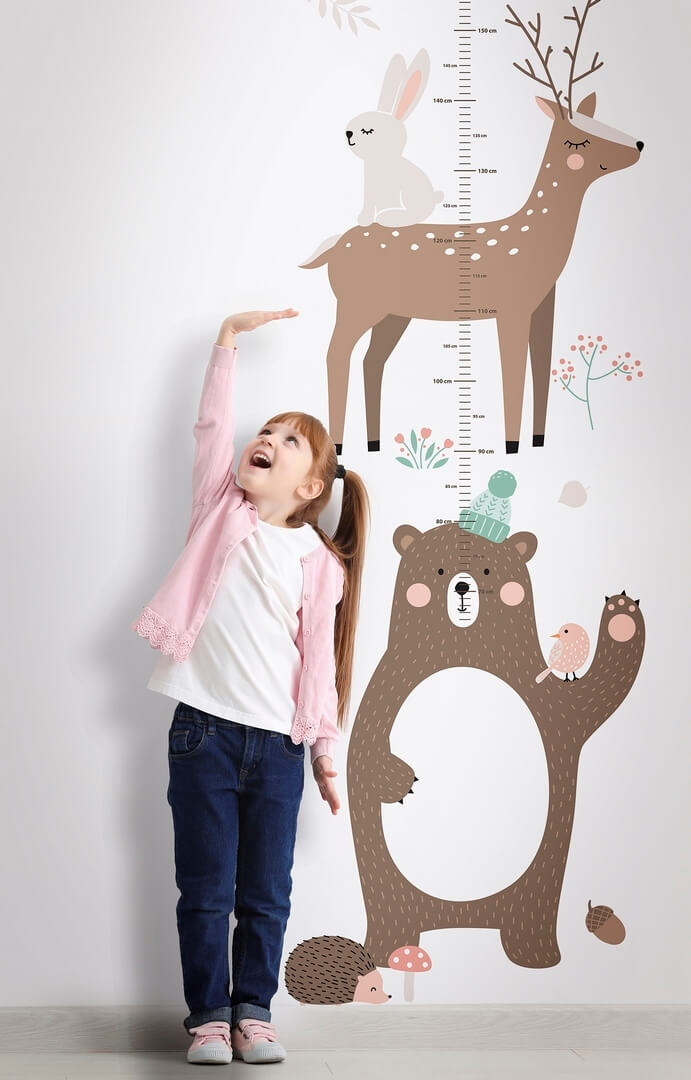 Miarka wzrostu zwierzęta leśne Marburg 45874 Kids Walls Little Adventures