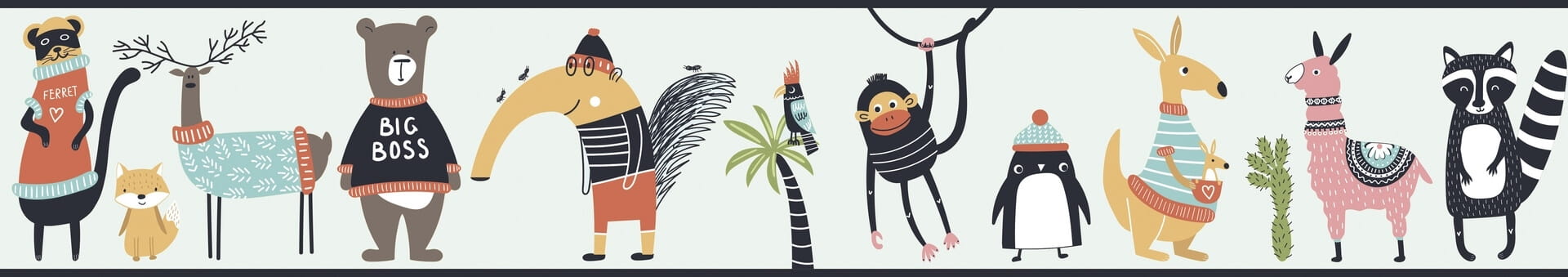 Border ze zwierzętami Marburg 45876 Kids Walls Little Adventures