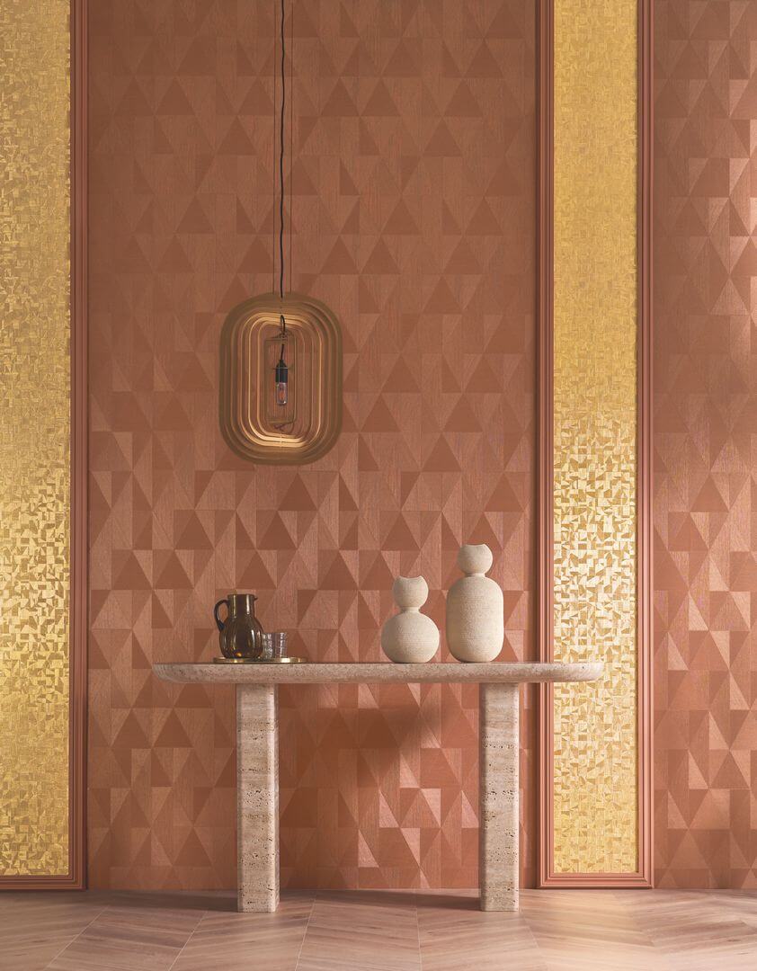 Tapeta geometryczna romby Casamance 75770916 Parangon Textures Metalliques