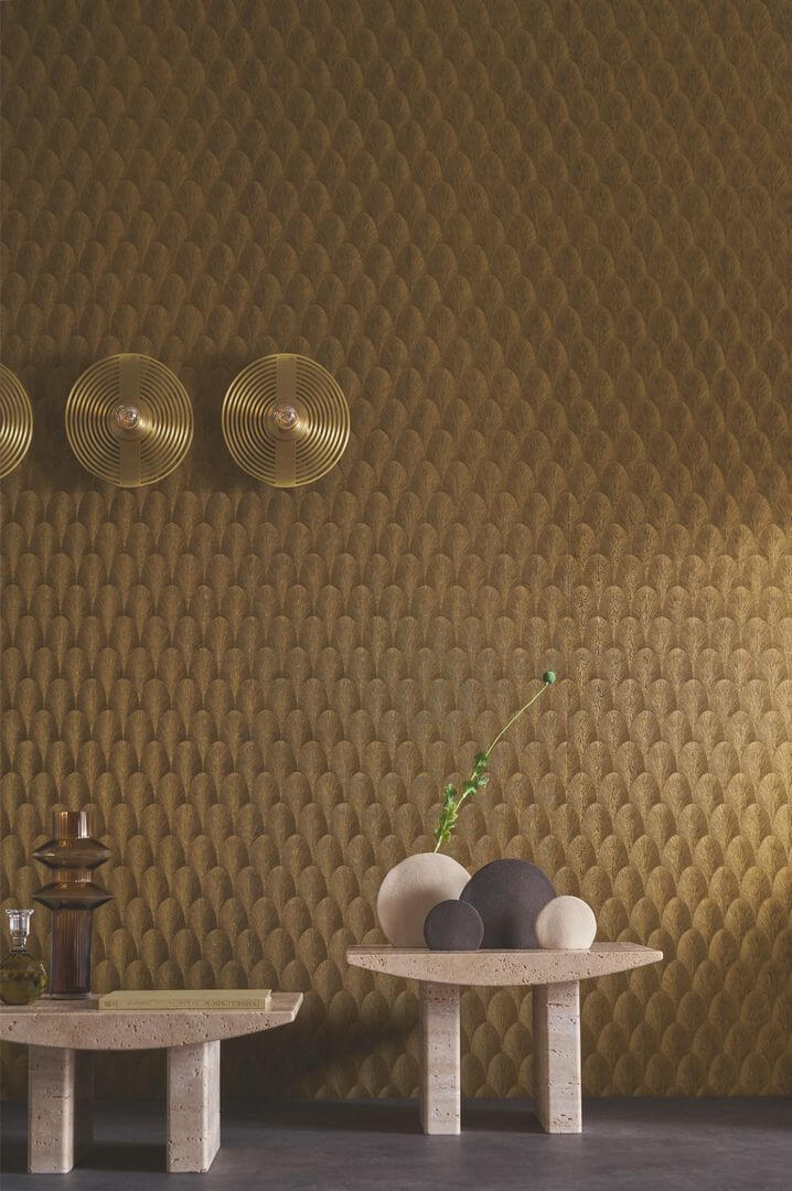 Tapeta artdecowskie łuki Casamance 75781528 Tourmaline Textures Metalliques