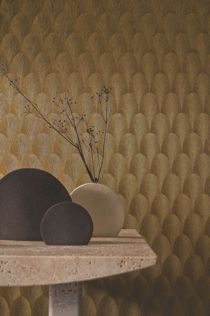 Tapeta artdecowskie łuki Casamance 75781528 Tourmaline Textures Metalliques