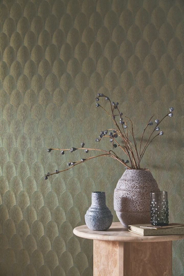 Tapeta artdecowskie łuki Casamance 75781834 Tourmaline Textures Metalliques