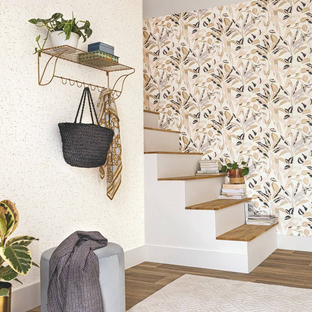 Tapeta płótno z metalicznymi elementami Caselio GAG 103770204 Gaze Metal Golden Age