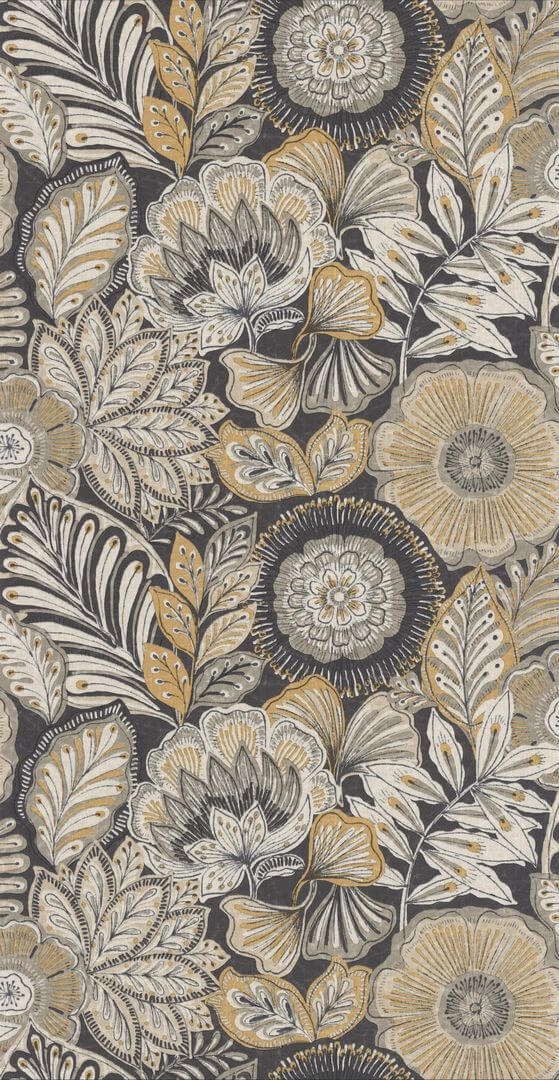 Tapeta kwiaty i liście Casadeco BALI 88159703 Batik Bali