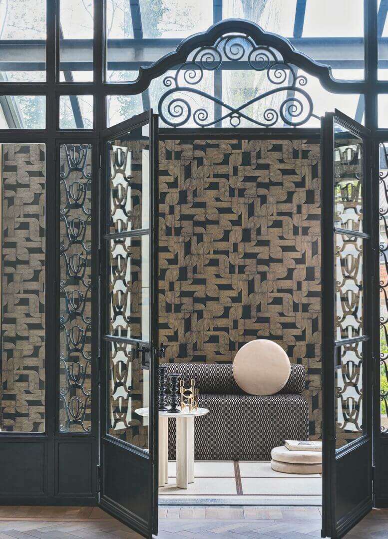 Tapeta linie Casamance 75701426 Hector Square Jasmin