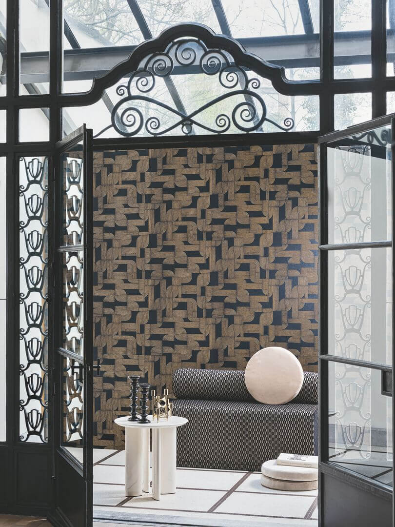 Tapeta linie Casamance 75701426 Hector Square Jasmin