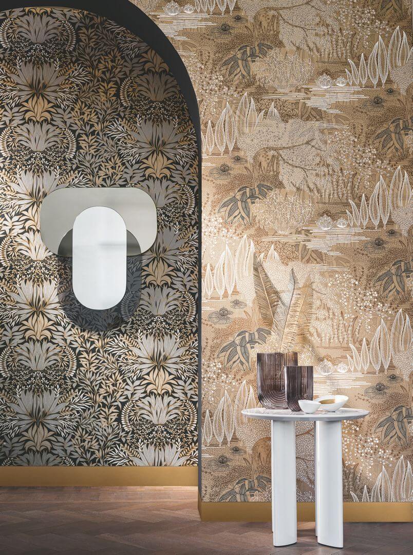 Tapeta roślinny ornament Casamance 75733262 Chardon Square Jasmin