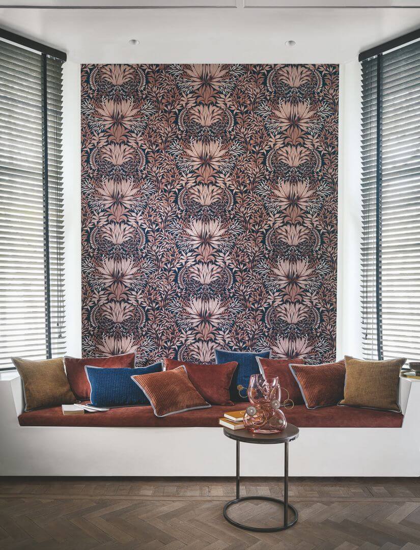 Tapeta roślinny ornament Casamance 75733364 Chardon Square Jasmin