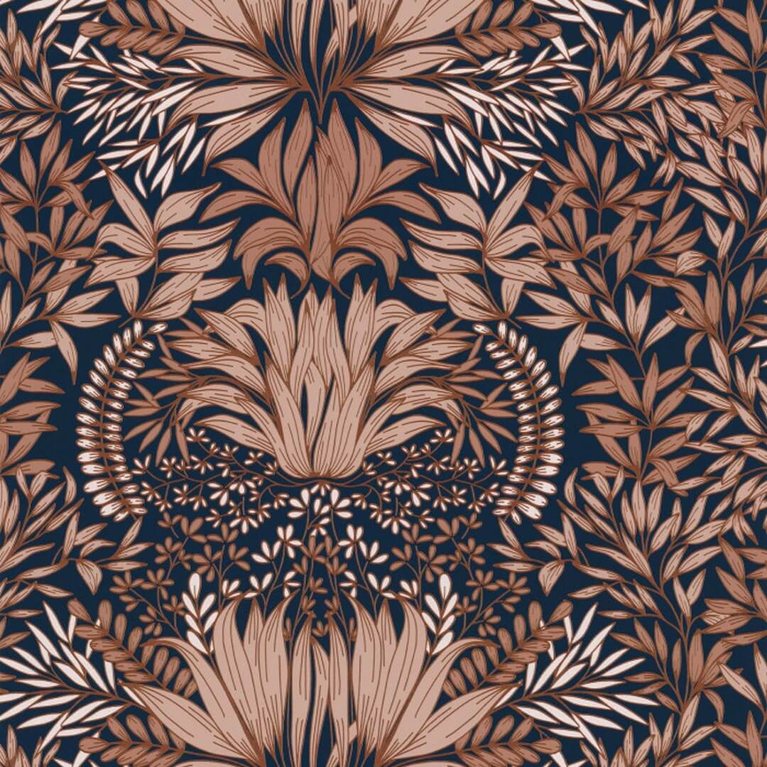 Tapeta roślinny ornament Casamance 75733466 Chardon Square Jasmin