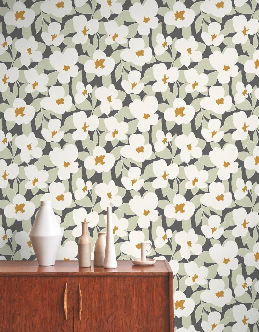 Tapeta kwiaty retro Casadeco CONI 88393101 Flower Power Iconic