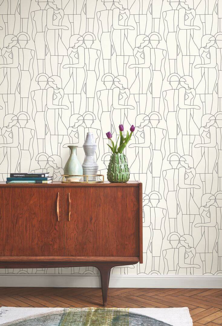 Tapeta linie, modelki Casadeco CONI 88439909 Model Iconic