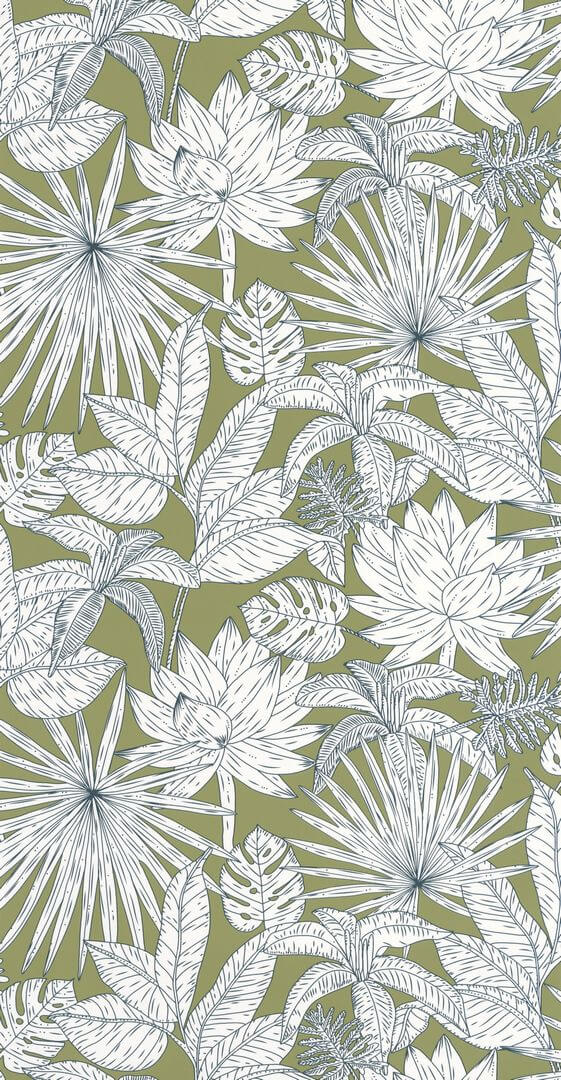 Tapeta egzotyczna roślinność Caselio GCO 101437167 Hawai Green & Co