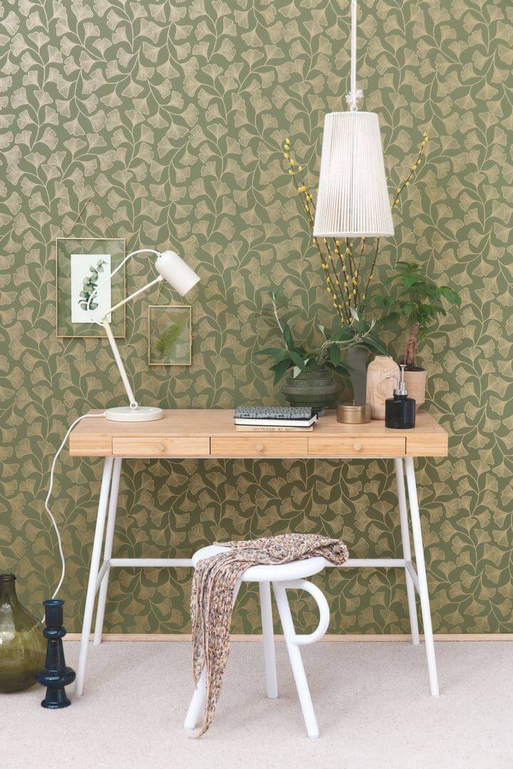 Tapeta liście liście ginkgo biloba Caselio GCO 103917493 Osaka Green & Co