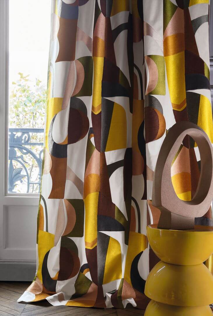 Tkanina geometryczna Casamance 50040322 Fascination Arty