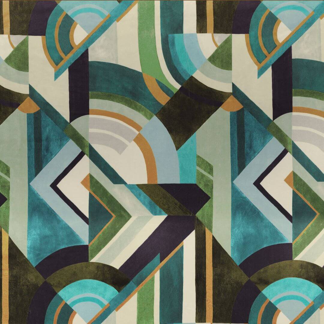 Tkanina geometryczna welur Casamance 50490155 Convexe Arty