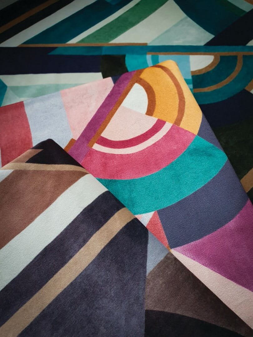 Tkanina geometryczna welur Casamance 50490269 Convexe Arty