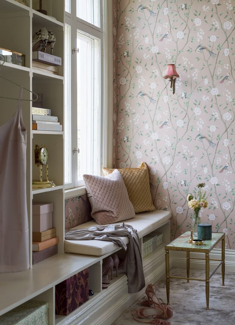 Tapeta botaniczna w stylu chinoiserie Boras Tapeter Paradise Birds 1901 Dreamy Escape