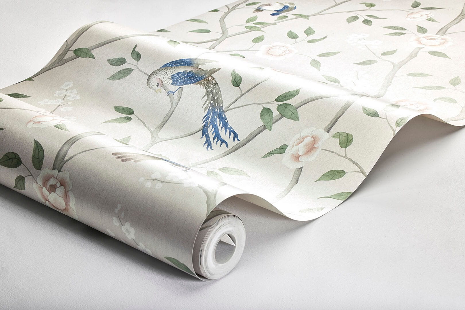 Tapeta botaniczna w stylu chinoiserie Boras Tapeter Paradise Birds 4270 Dreamy Escape