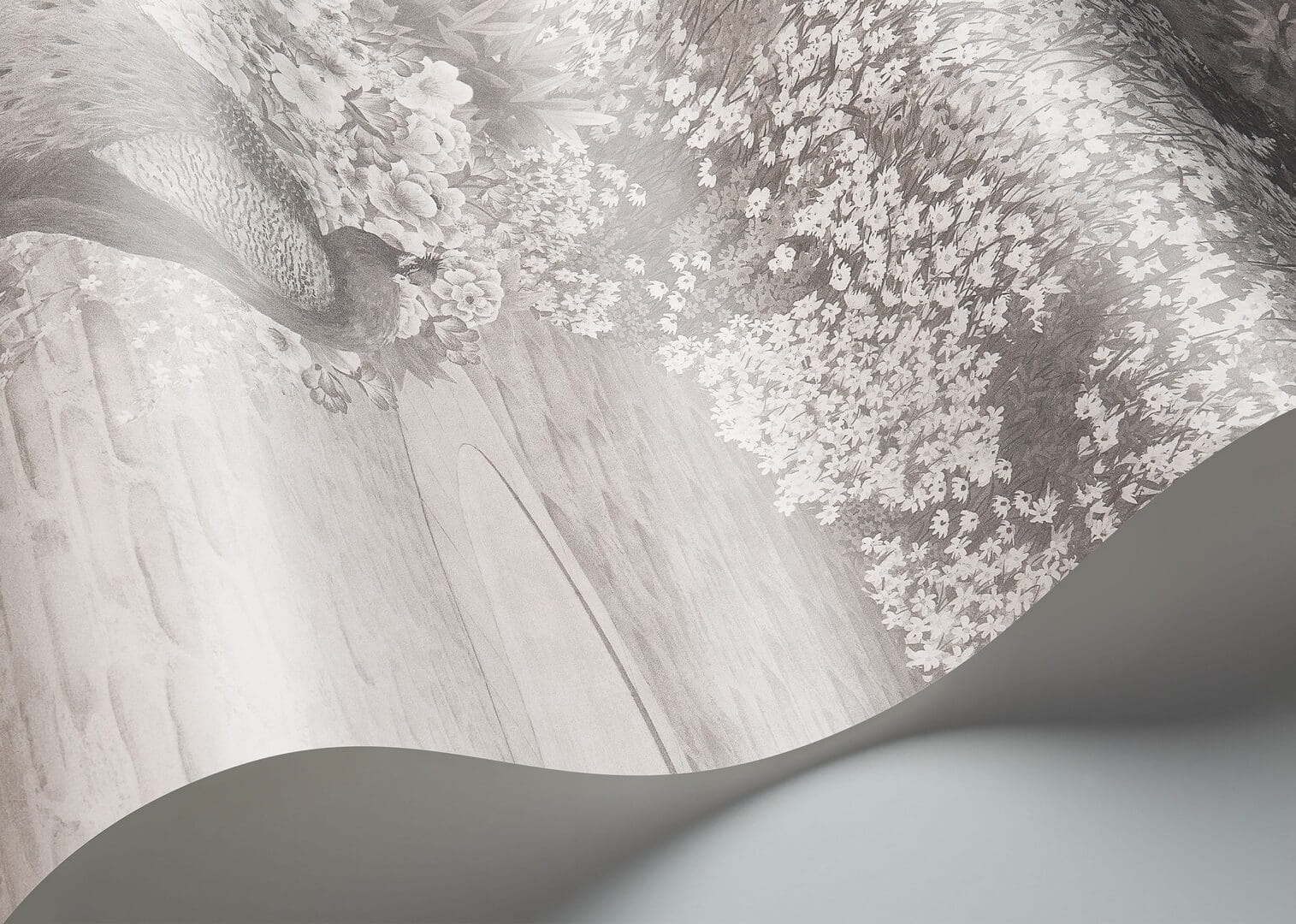 Mural krajobraz angielskiego ogrodu Cole & Son Idyll Pearl 120/1002M The Gardens (zestaw 2 rolek)