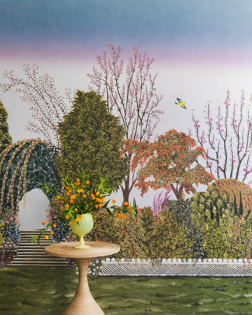 Mural botaniczny ogród Cole & Son Reverie 120/4010 The Gardens (zestaw 2 rolek)