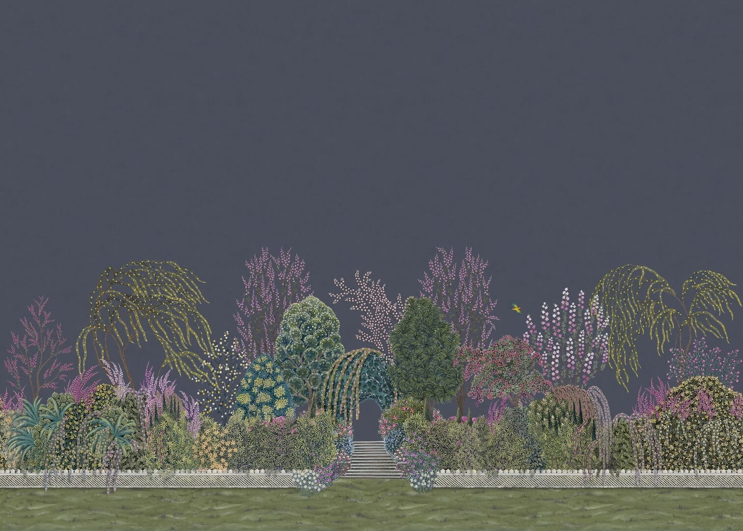 Mural botaniczny ogród Cole & Son Reverie 120/4013 The Gardens (zestaw 2 rolek)