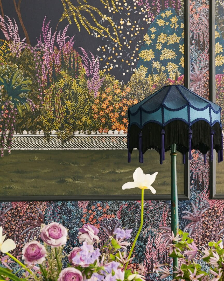 Mural botaniczny ogród Cole & Son Reverie 120/4013 The Gardens (zestaw 2 rolek)