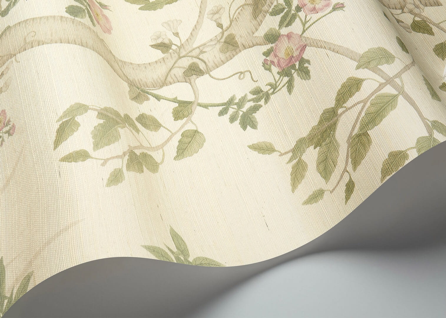 Mural drzewa Sizal Cole & Son Seasonal Woods Grasscloth 120/6019G The Gardens (zestaw 2 rolek)