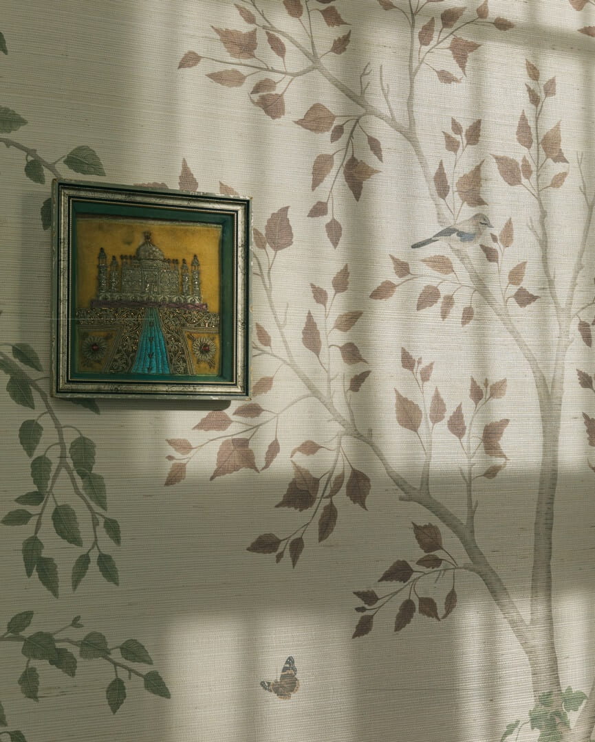 Mural drzewa Sizal Cole & Son Seasonal Woods Grasscloth 120/6019G The Gardens (zestaw 2 rolek)